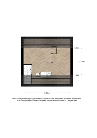 Floorplan - Rolklaver 103, 7422 RE Deventer